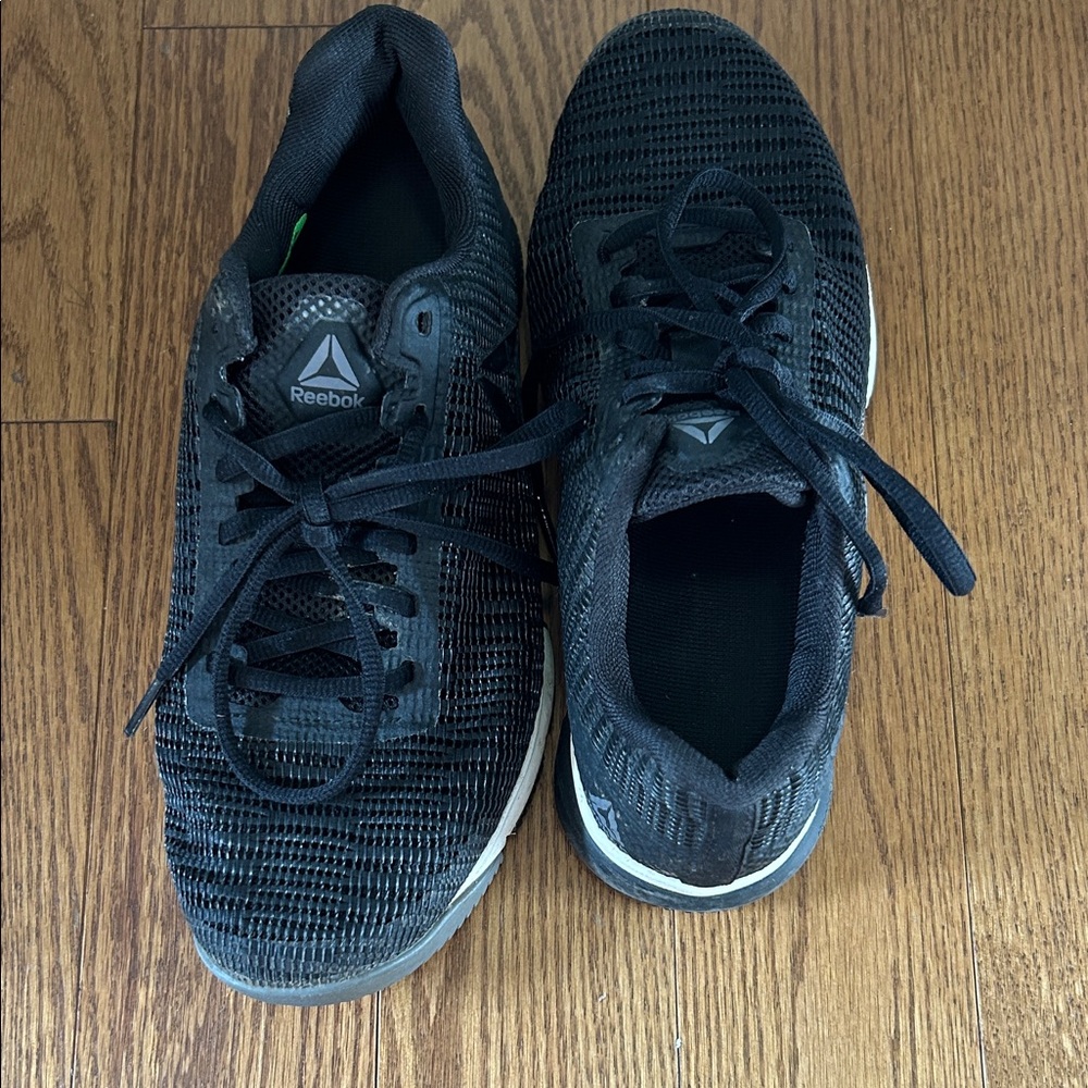 Reebok Black Knit Athletic Shoes